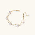 Barock-Perlen Layered-Armband
